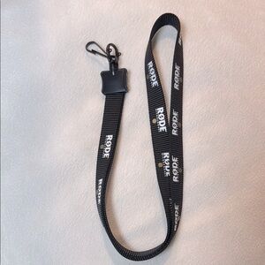 Black RODE  Microphone Lanyard Music Equipment Organization Accessories NWOT